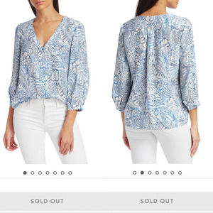 PARKER Beverly Printed Silk Blouse